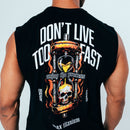 Regata Masculina Machão Don’t Live Too Fast - Preta Tamanho M - Preta
