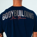 Camiseta Masculina Oversized Bodybuilding - Azul Marinho Tamanho P - Azul Marinho