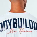 Camiseta Masculina Oversized Bodybuilding - Branca Tamanho P - Branca