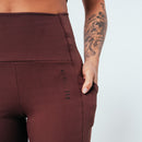 Shorts Feminino Treino com Bolso - Marrom Tamanho P - Marrom