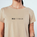 Cropped Max Titanium - Cappuccino Tamanho P - Cappuccino