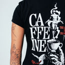 Camiseta Baby Look Caffeine - Preta Tamanho P