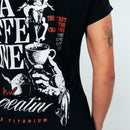Camiseta Baby Look Caffeine - Preta Tamanho P