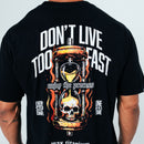 Camiseta Masculina Oversized Don't Live Too Fast Tamanho P - Preta
