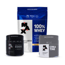 Kit 100% Whey Refil + Creatina 100g + Pré-treino Égide 150g 100% Whey Refil Baunilha +Égide Limao