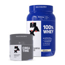Kit Creatina 300g + 100% Whey pote 900g Baunilha